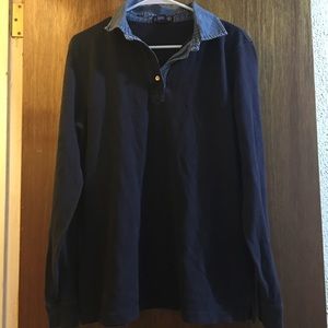Long Sleeve Navy Blue Shirt